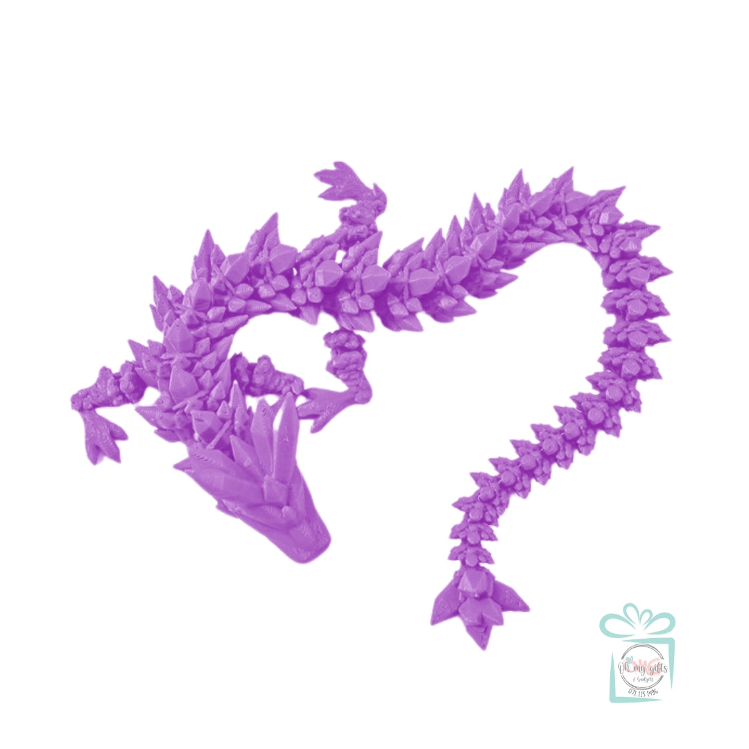 3D Printed Violet Crystal Flexi Dragon