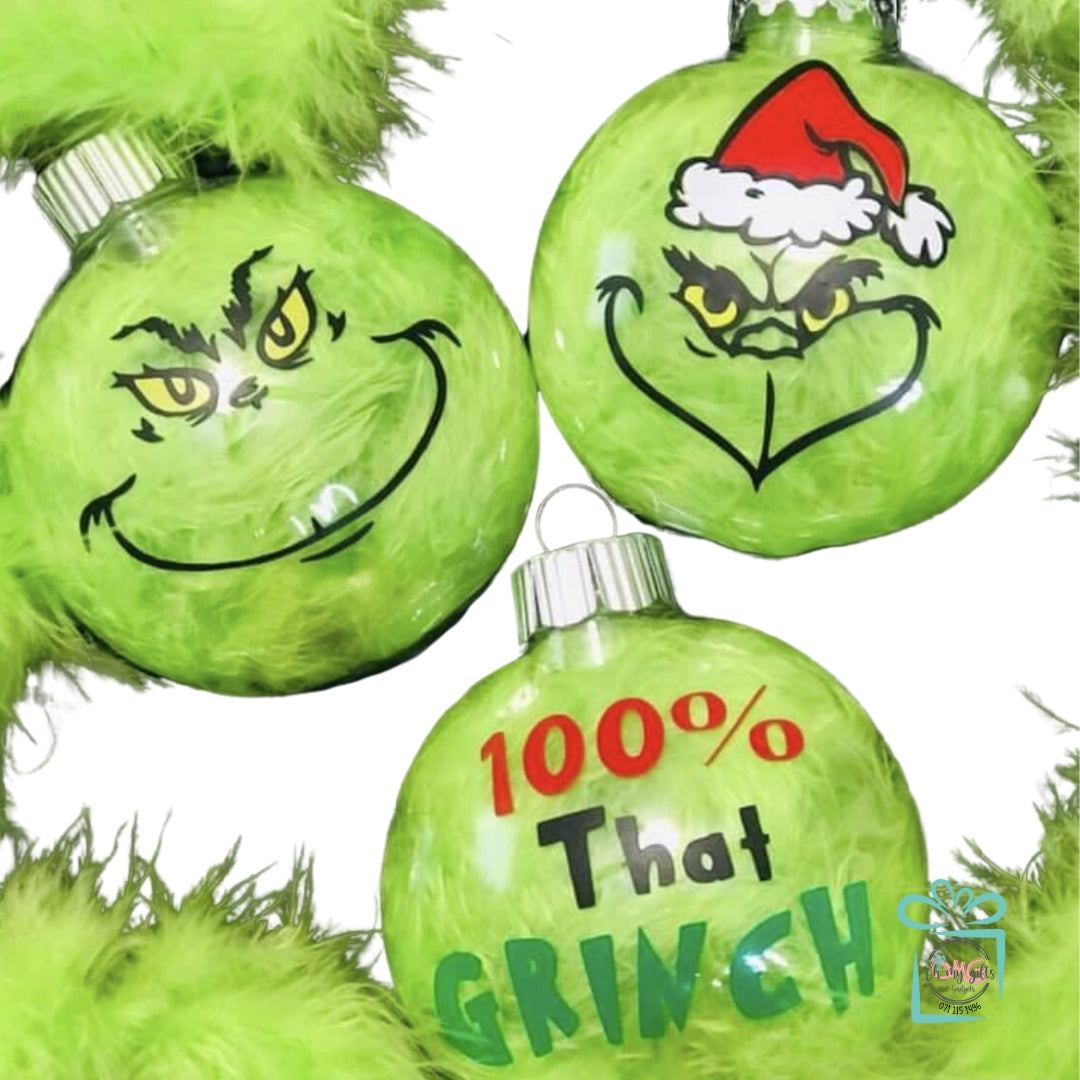 Grinch Bauble Set