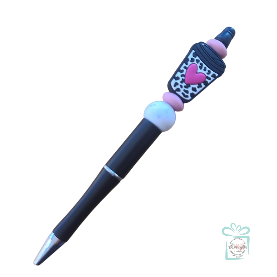 Silicone Beaded Pen - Latte