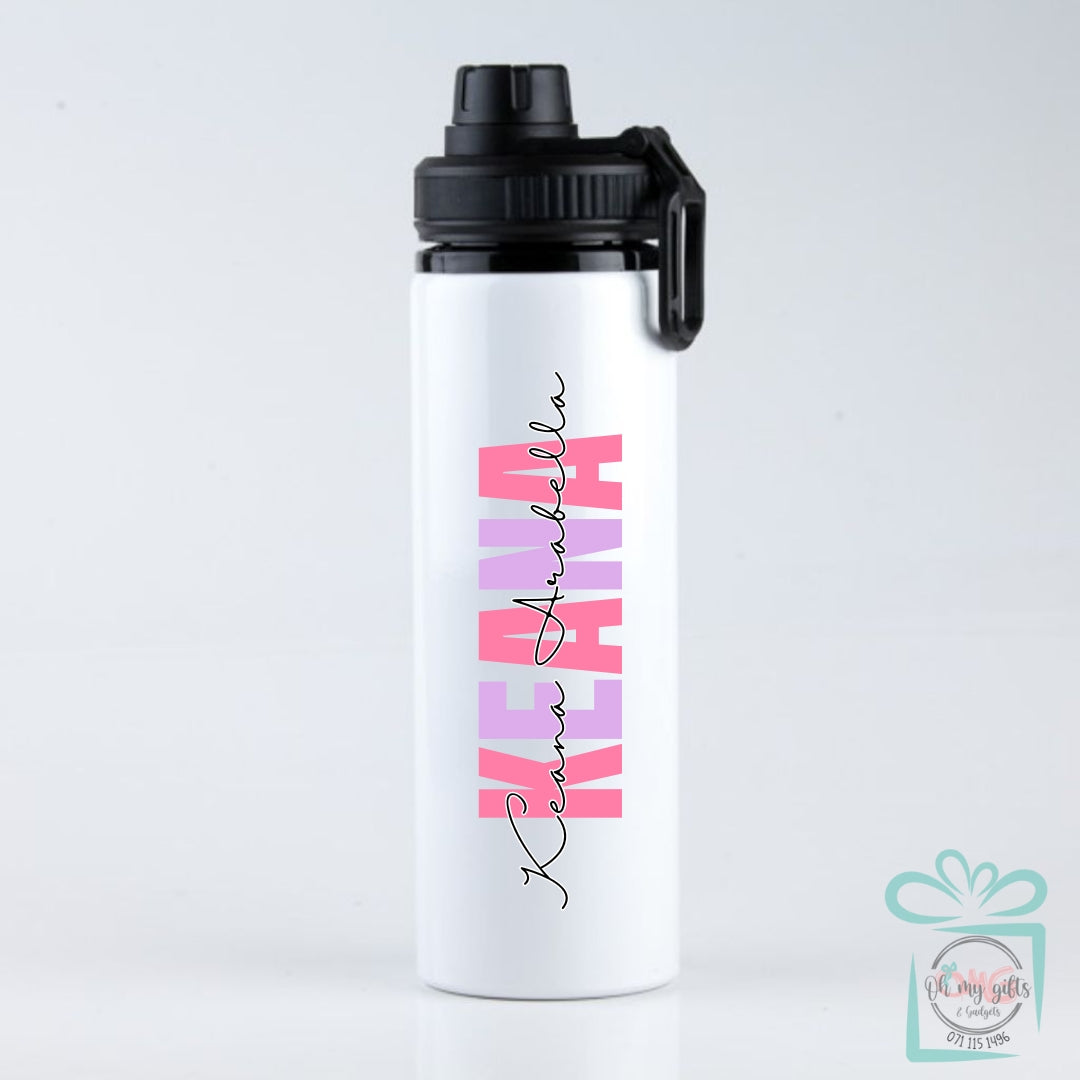 Stainless Steel Water Bottle - Personalized Name