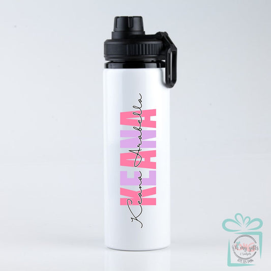 Stainless Steel Water Bottle - Personalized Name