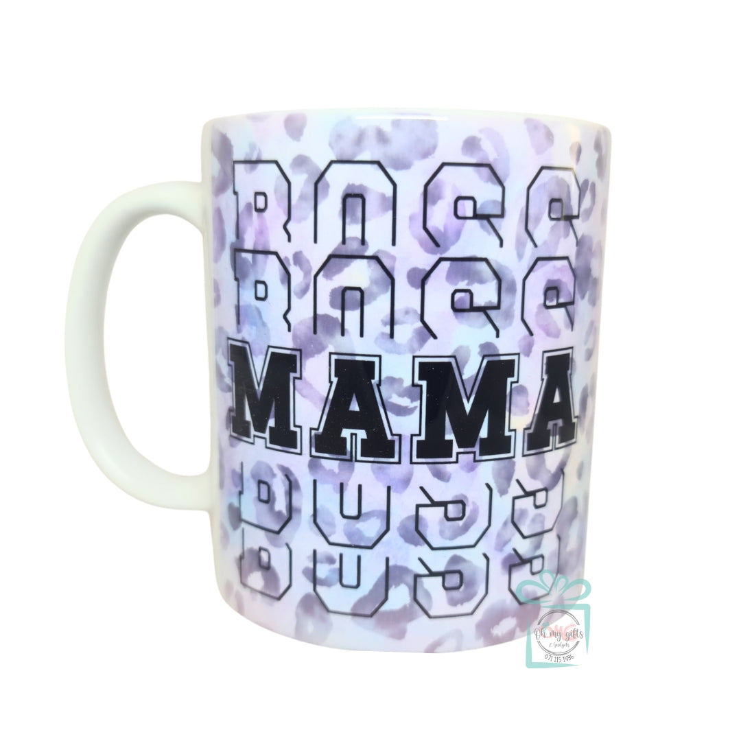 Boss Mama Leopard Print Mug