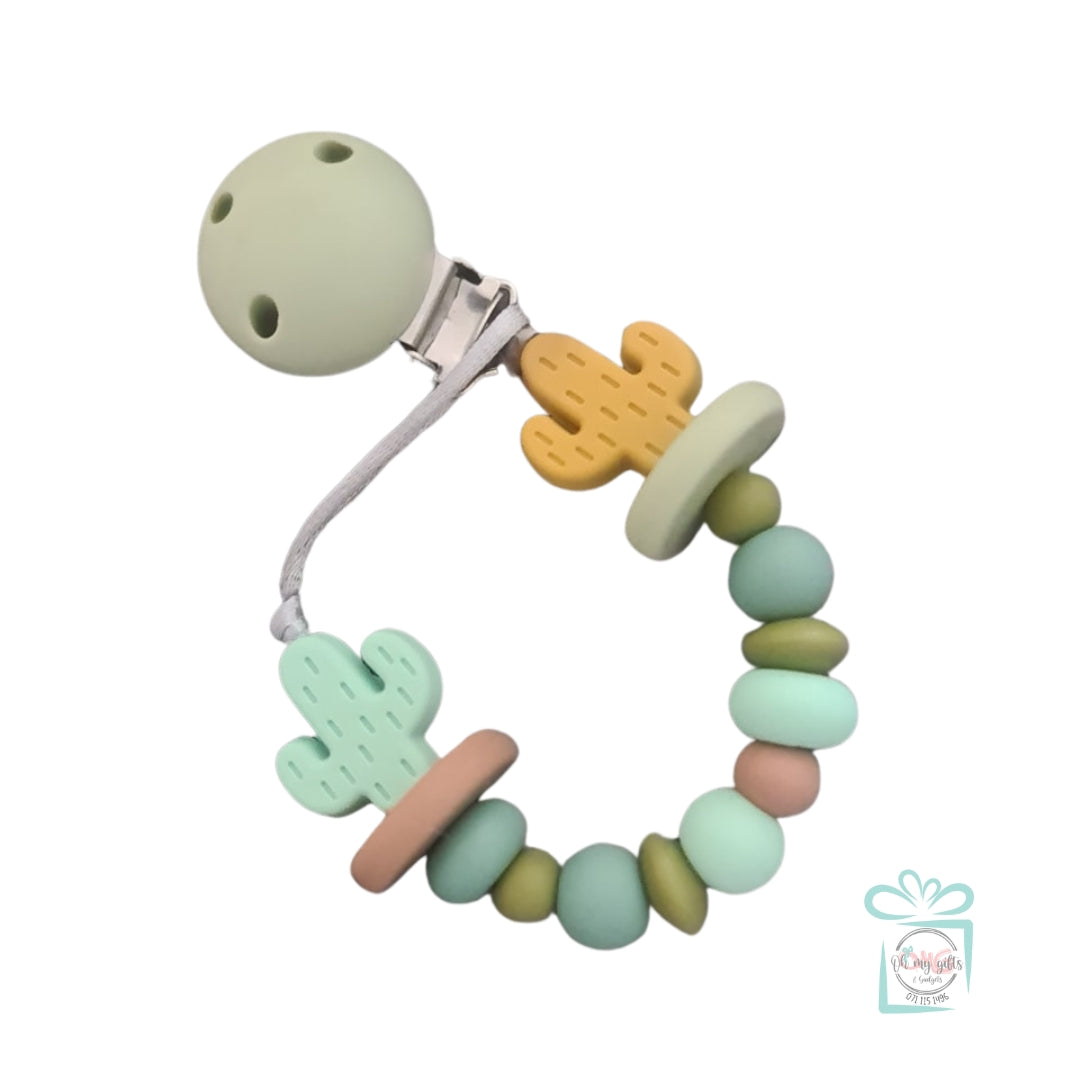 Silicone Beaded Sage Cactus dummy clip