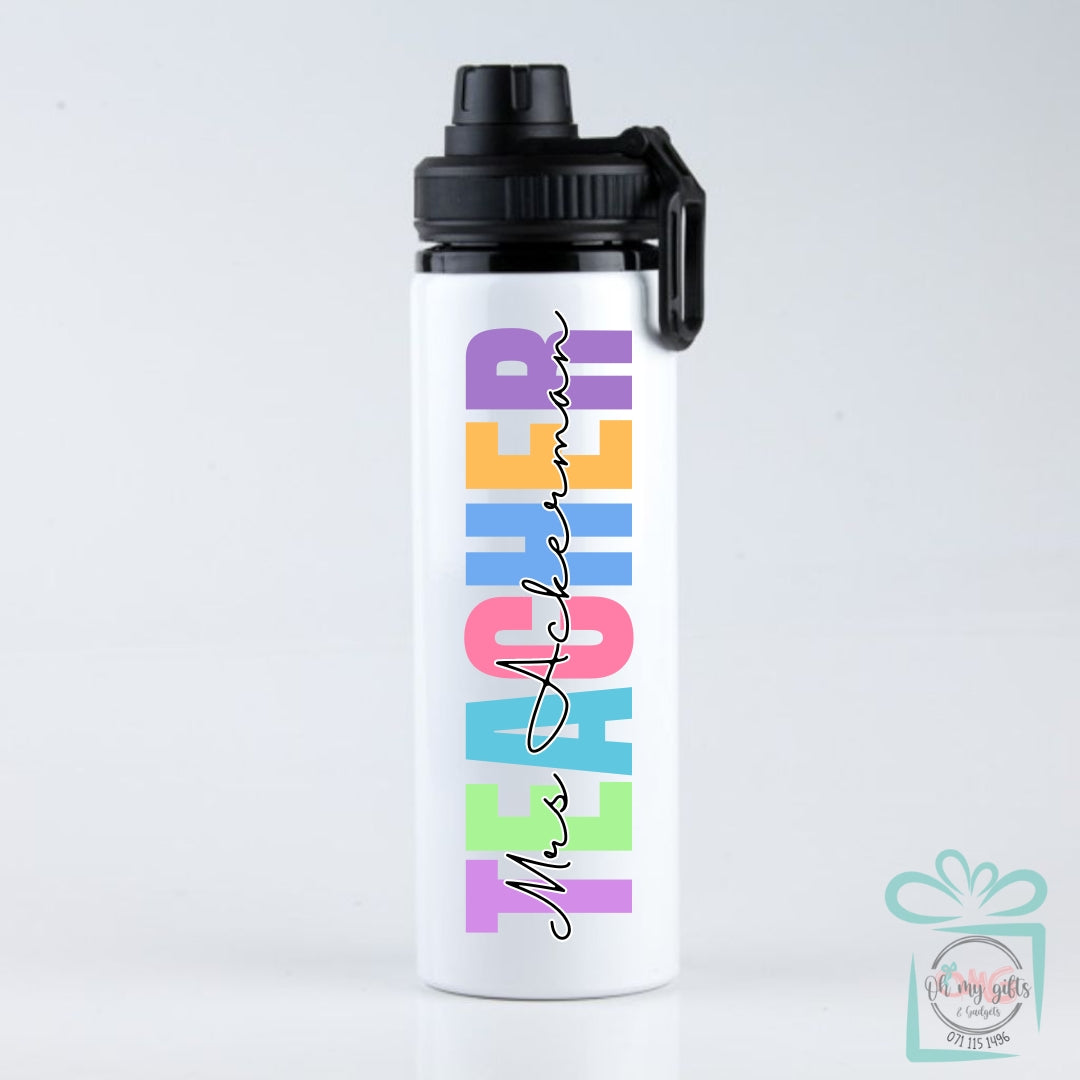 Stainless Steel Water Bottle - TEACHER (Personalized)