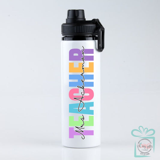 Stainless Steel Water Bottle - TEACHER (Personalized)