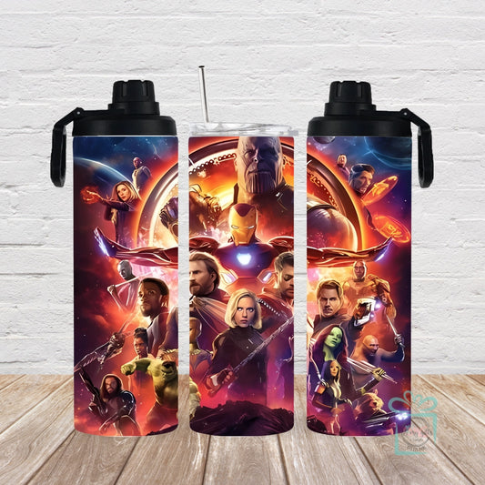 Stainless Steel Water Bottle or Skinny Tumbler - Marvel