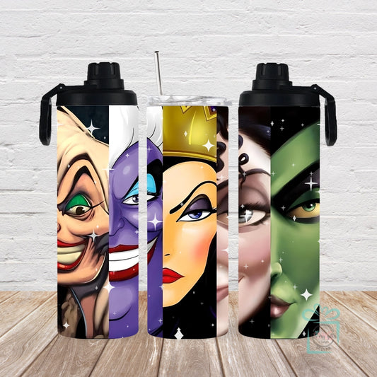 Stainless Steel Water Bottle or Skinny Tumbler - Villains